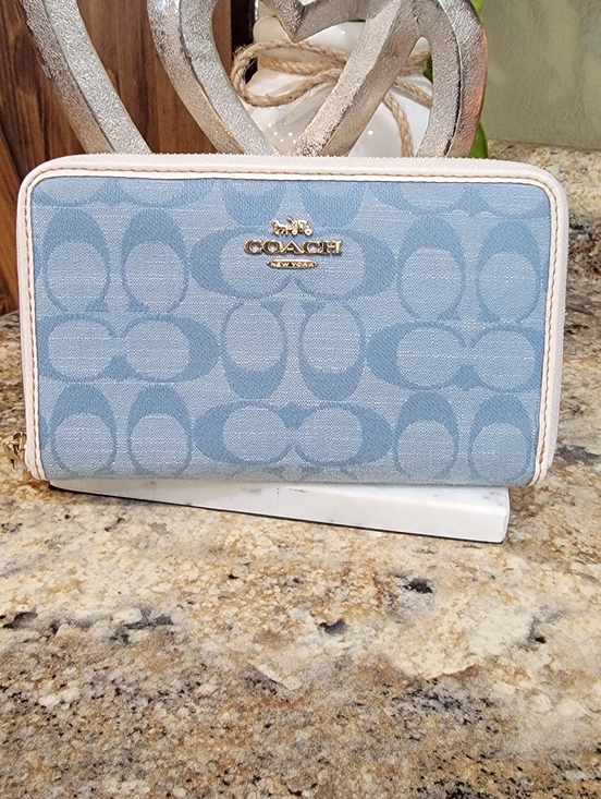 Coach Handbags - Coach Medium Id Zip Wallet In Signature Canvas